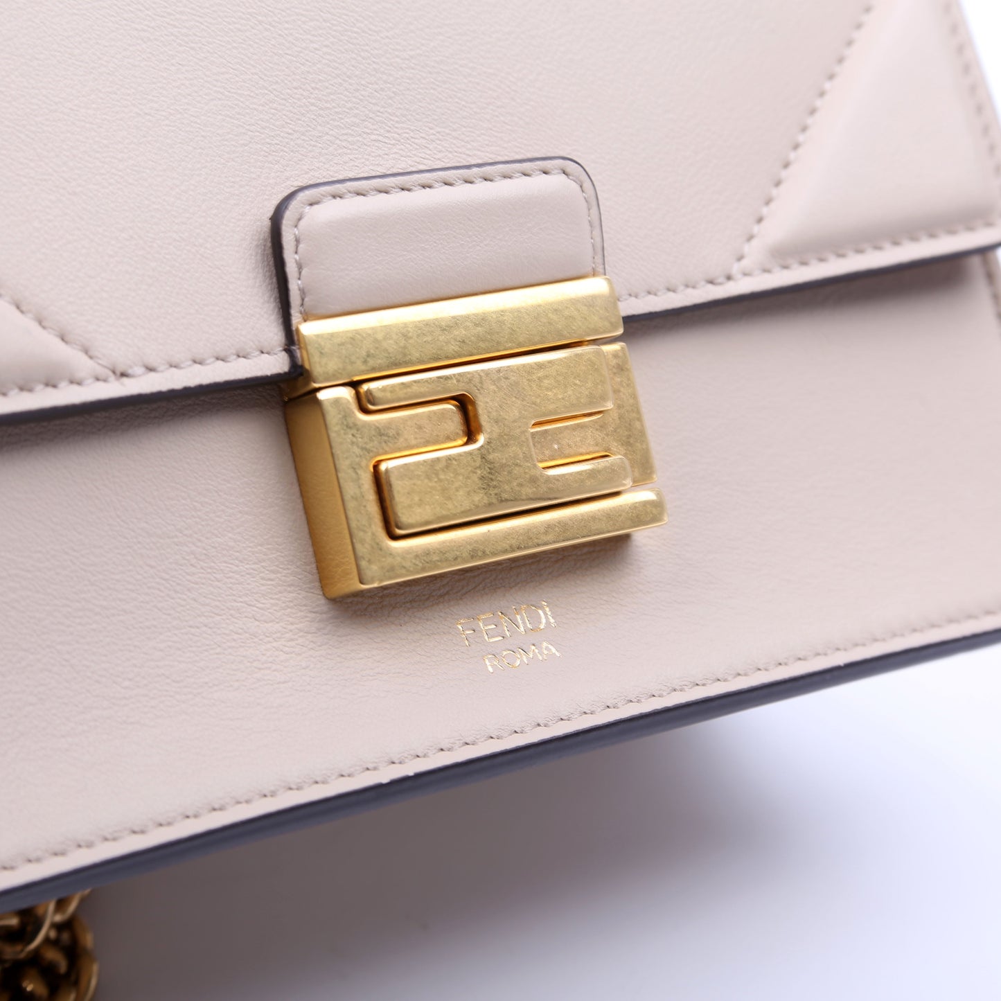 Kan U Small Shoulder Bag Matte Leather Taupe