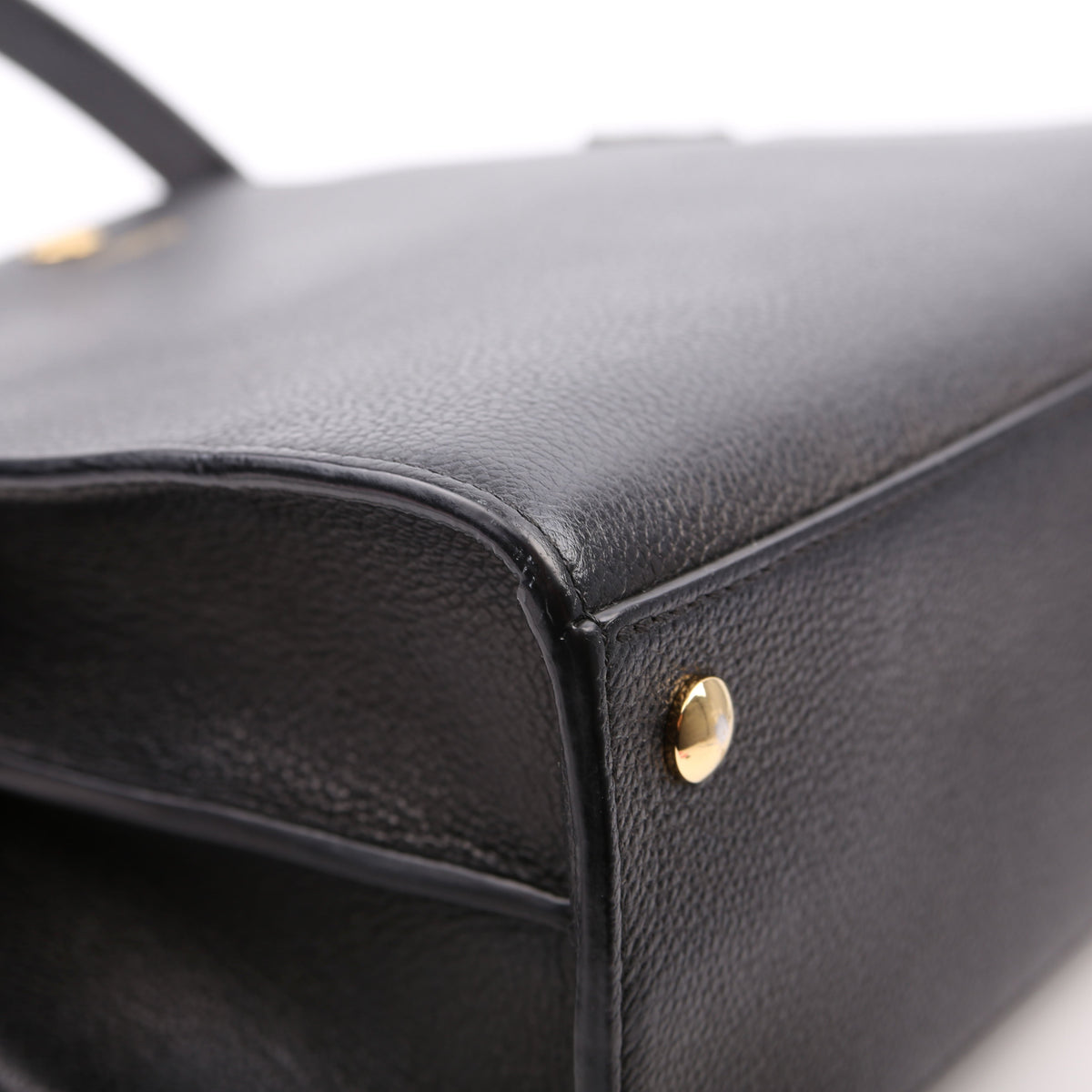Title Bag Small Grained Calfskin Black