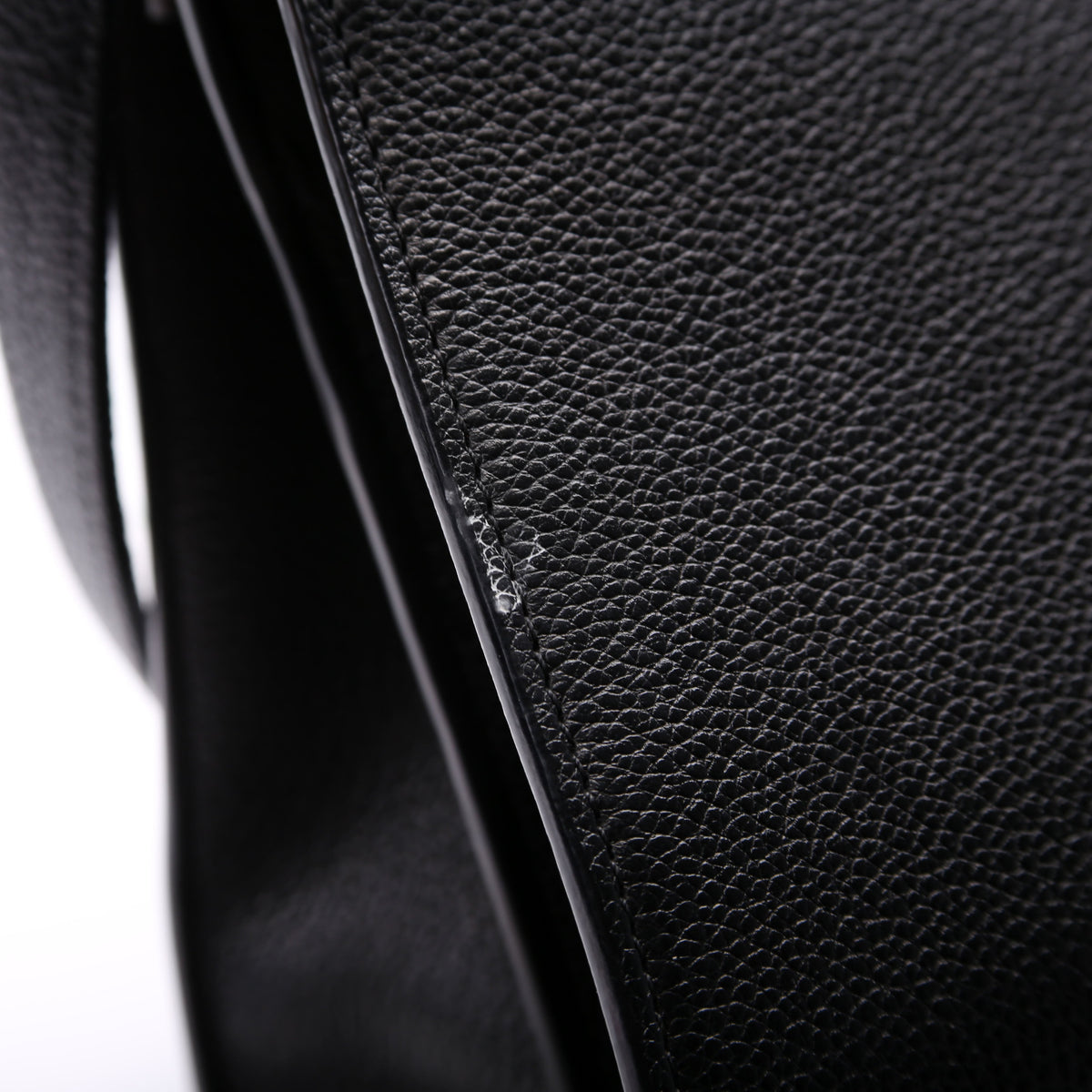 Title Bag Small Grained Calfskin Black