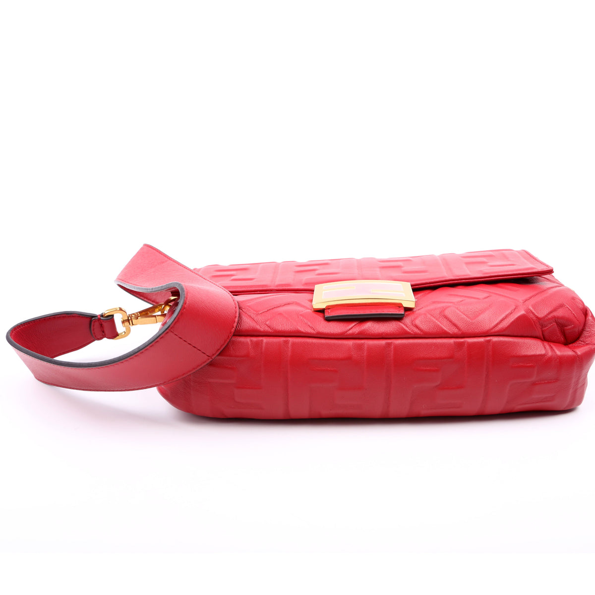 Baguette FF Embossed Nappa Red