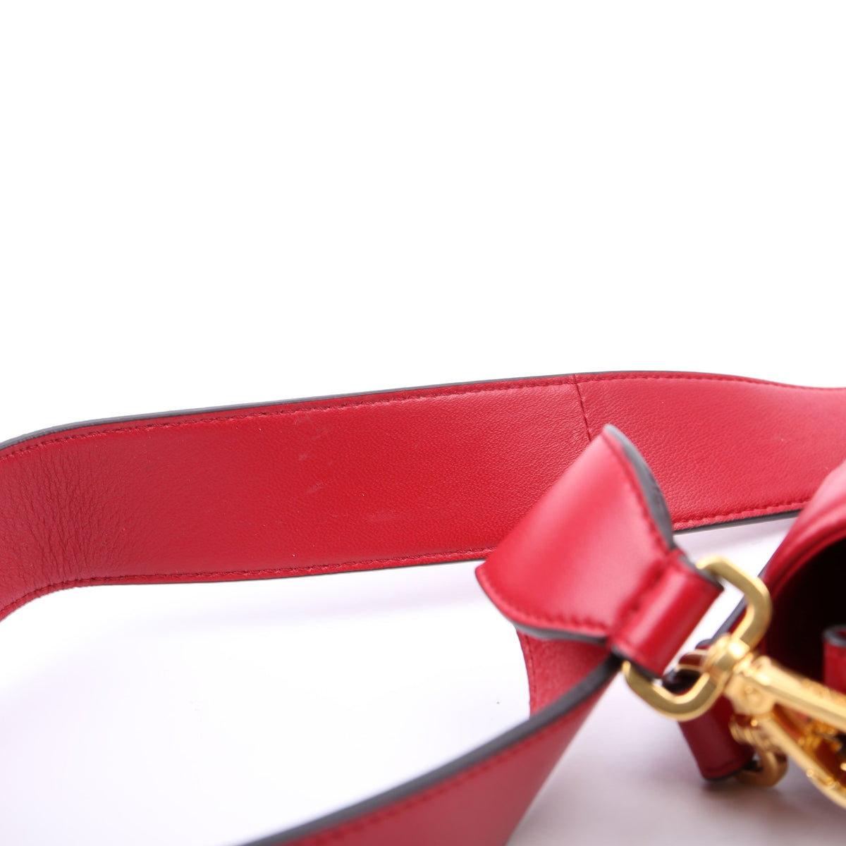 Baguette FF Embossed Nappa Red