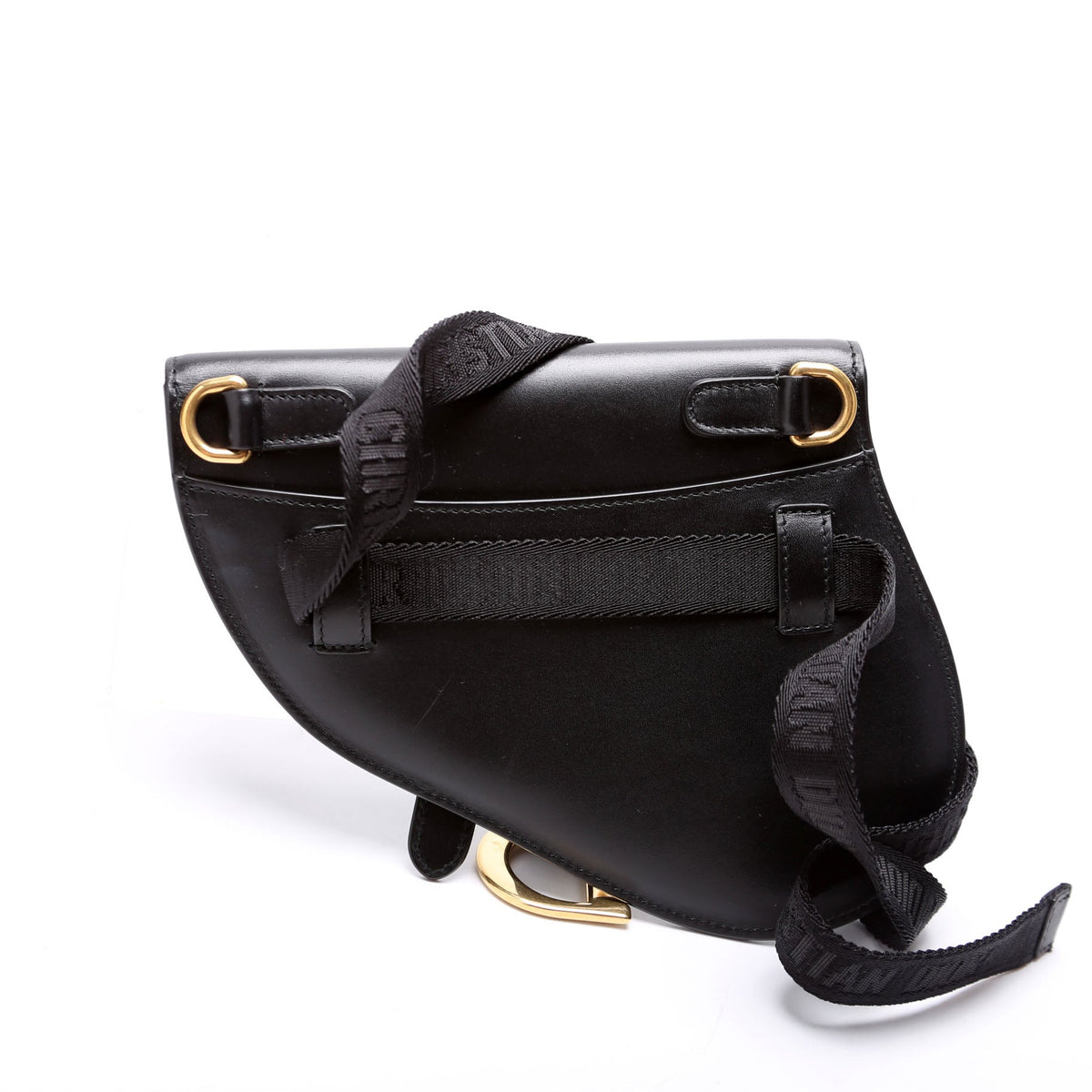 Saddle Pouch Belt Bag Smooth Calfskin Black