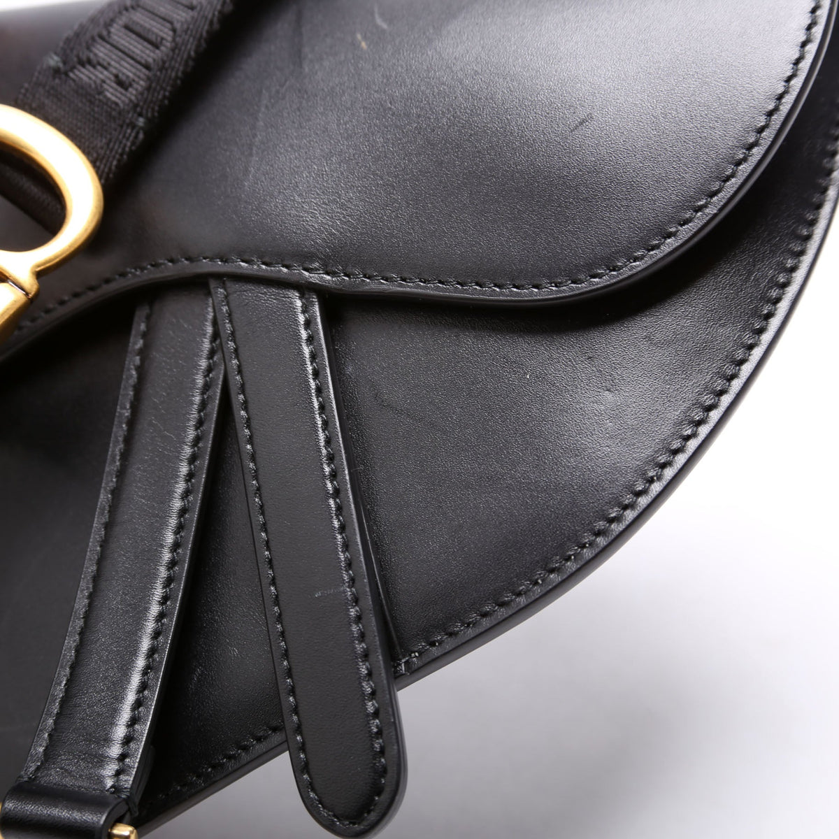 Saddle Pouch Belt Bag Smooth Calfskin Black