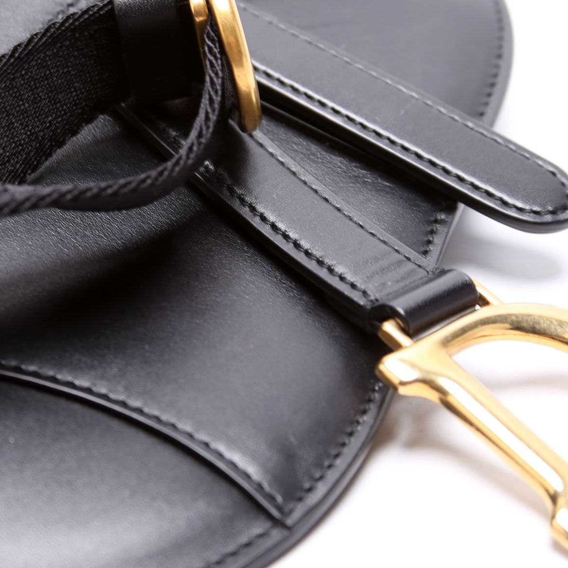 Saddle Pouch Belt Bag Smooth Calfskin Black