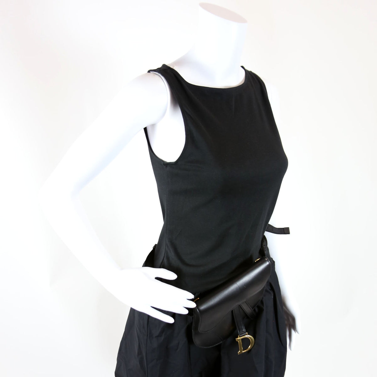 Saddle Pouch Belt Bag Smooth Calfskin Black