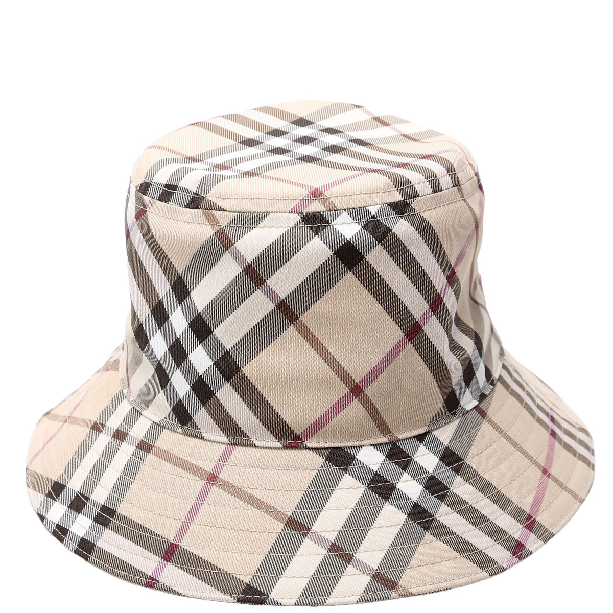 8103382 Check Logo Embossed Bucket Hat Size Small