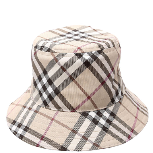 8103382 Check Logo Embossed Bucket Hat Size Small