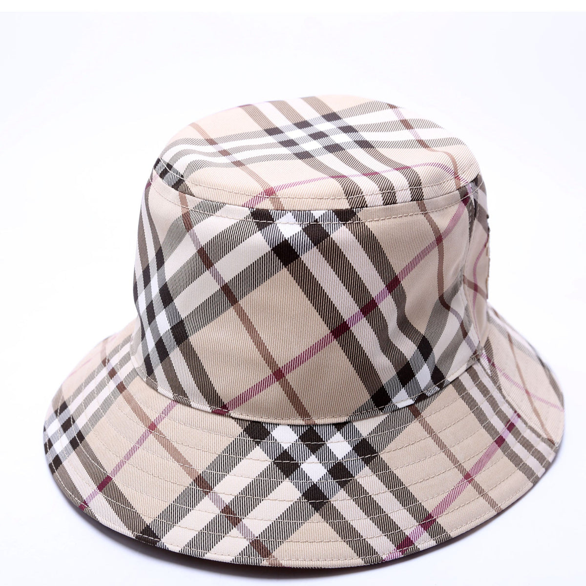8103382 Check Logo Embossed Bucket Hat Size Small