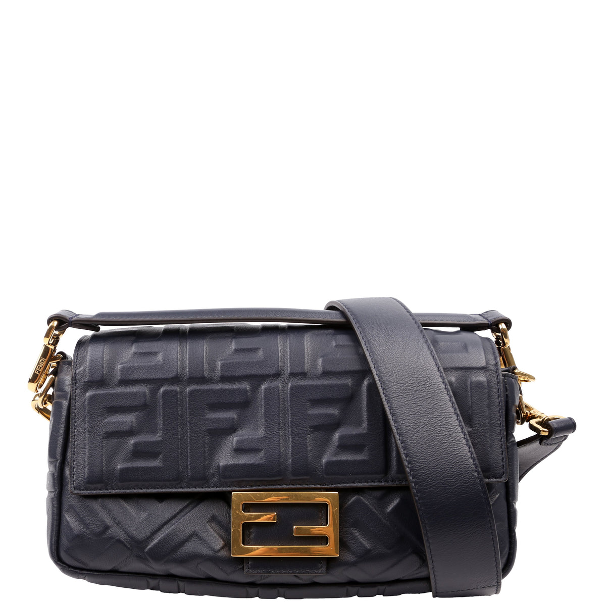 8BR600 Baguette FF Embossed Nappa Blue
