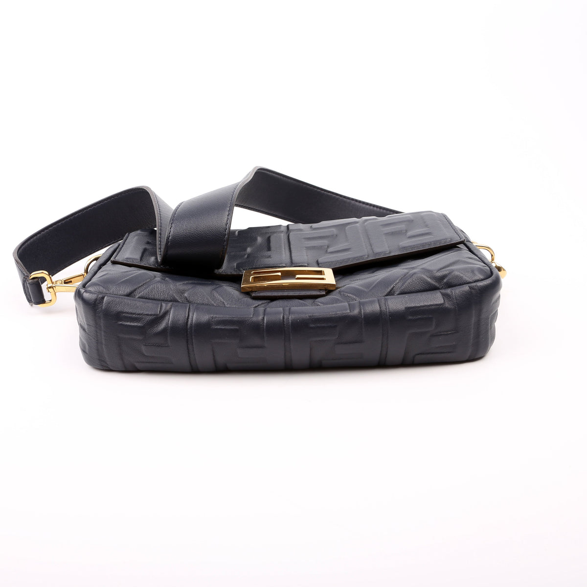 8BR600 Baguette FF Embossed Nappa Blue