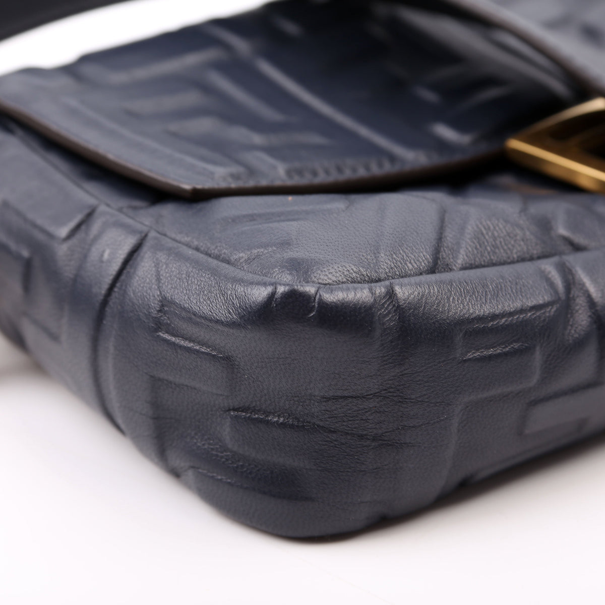 8BR600 Baguette FF Embossed Nappa Blue
