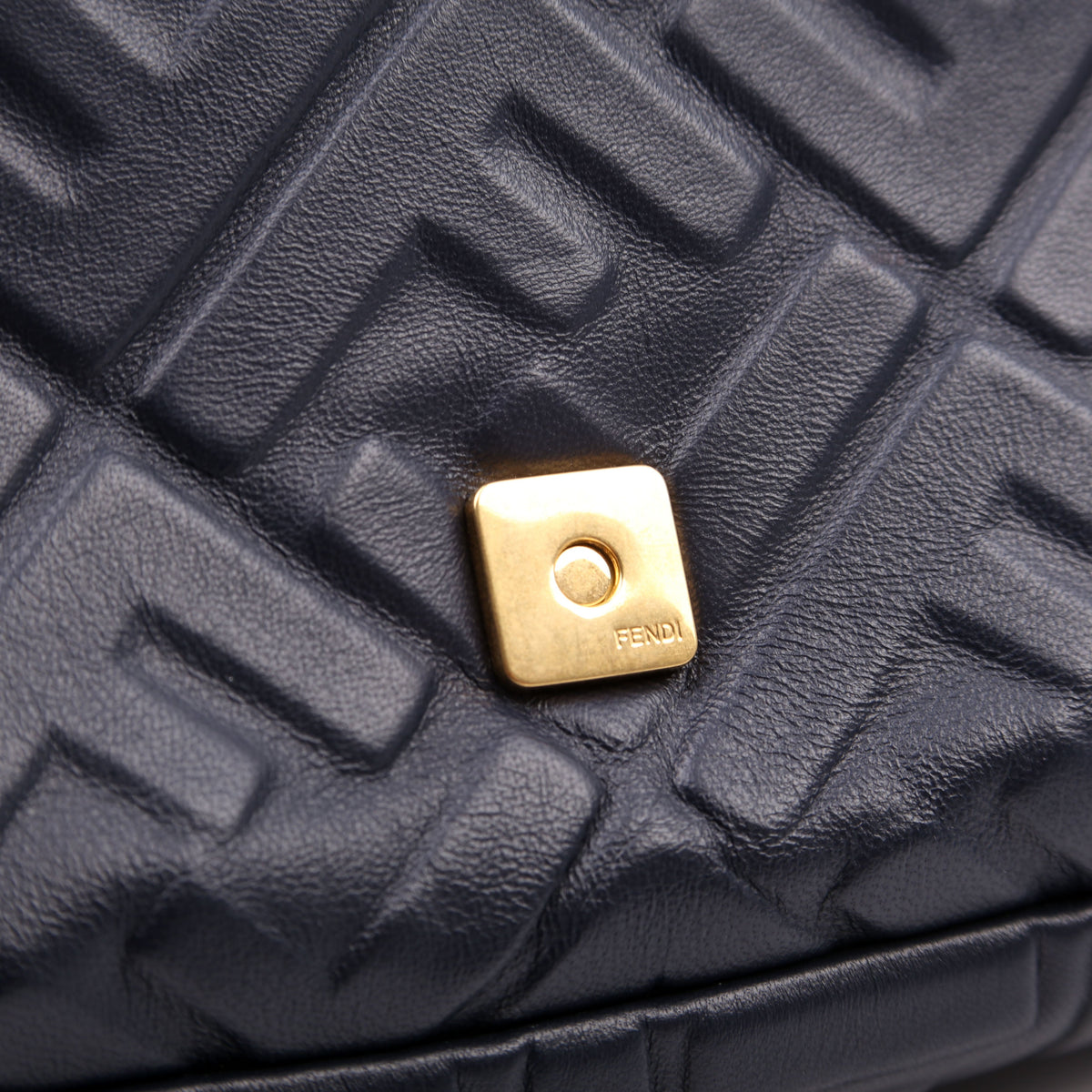 8BR600 Baguette FF Embossed Nappa Blue