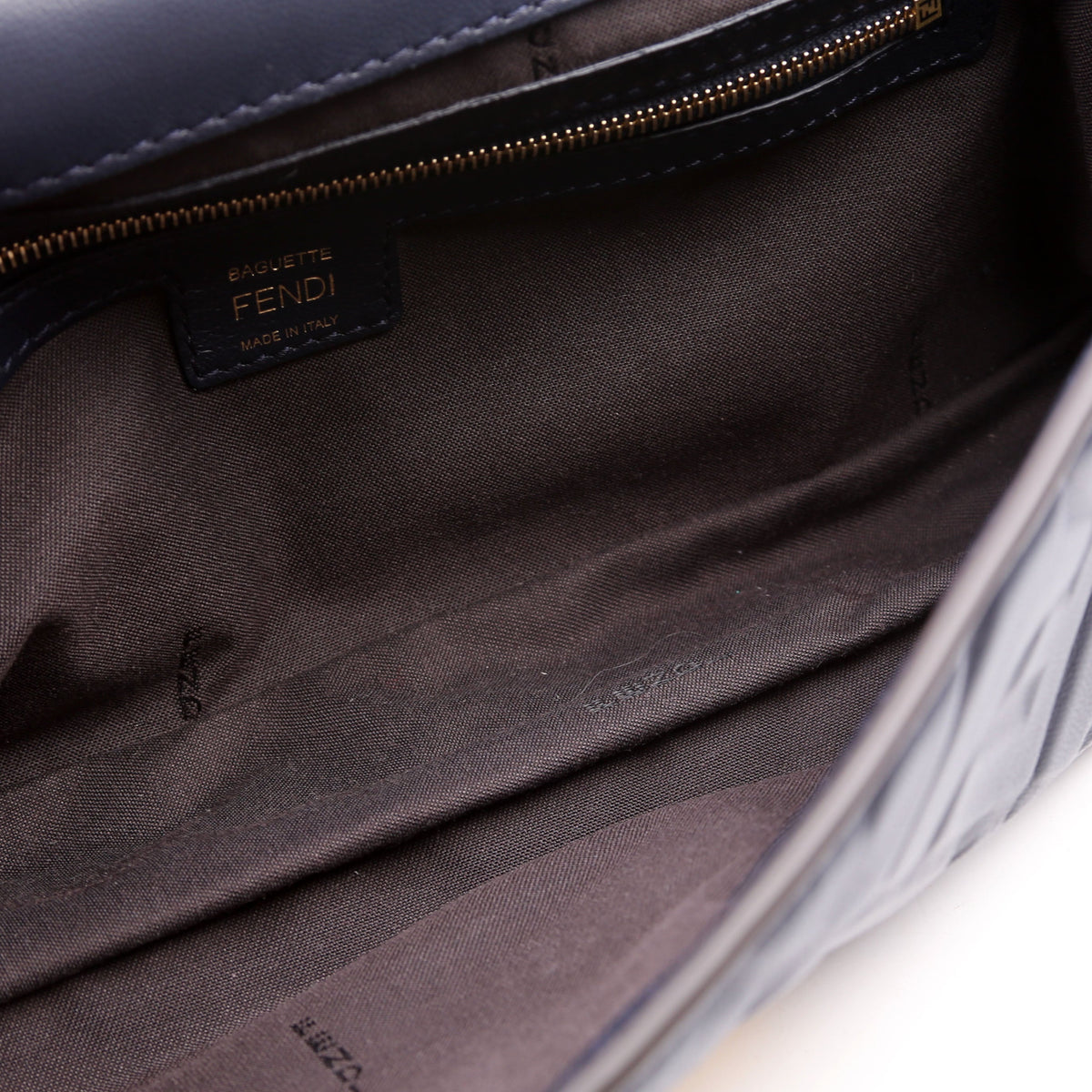 8BR600 Baguette FF Embossed Nappa Blue