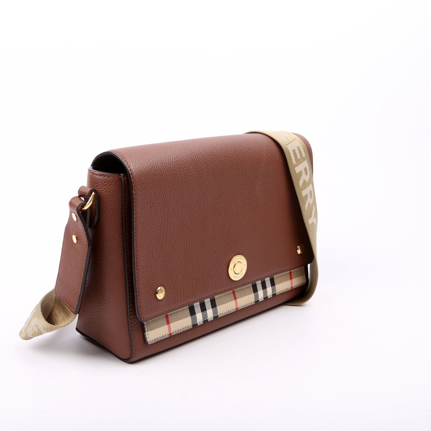 e Crossbody Vintage Check Medium Brown