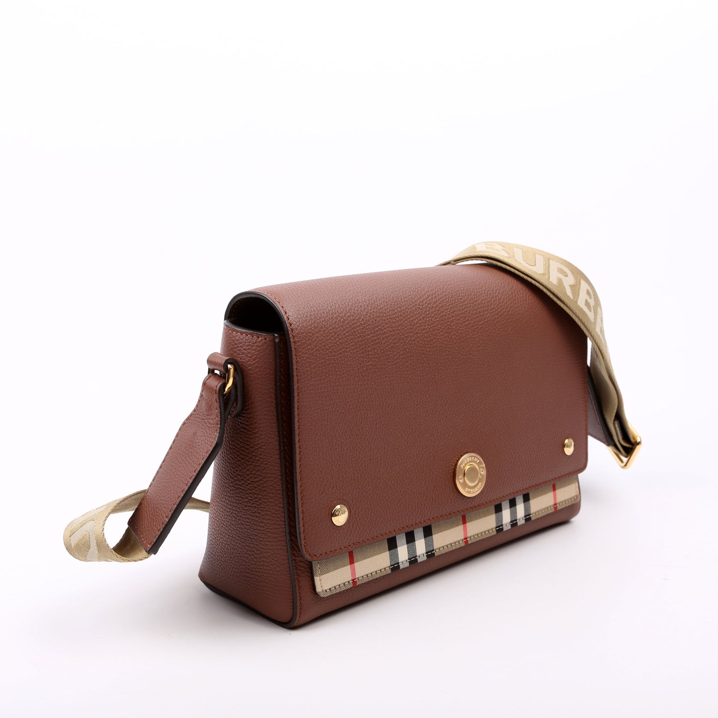 e Crossbody Vintage Check Medium Brown
