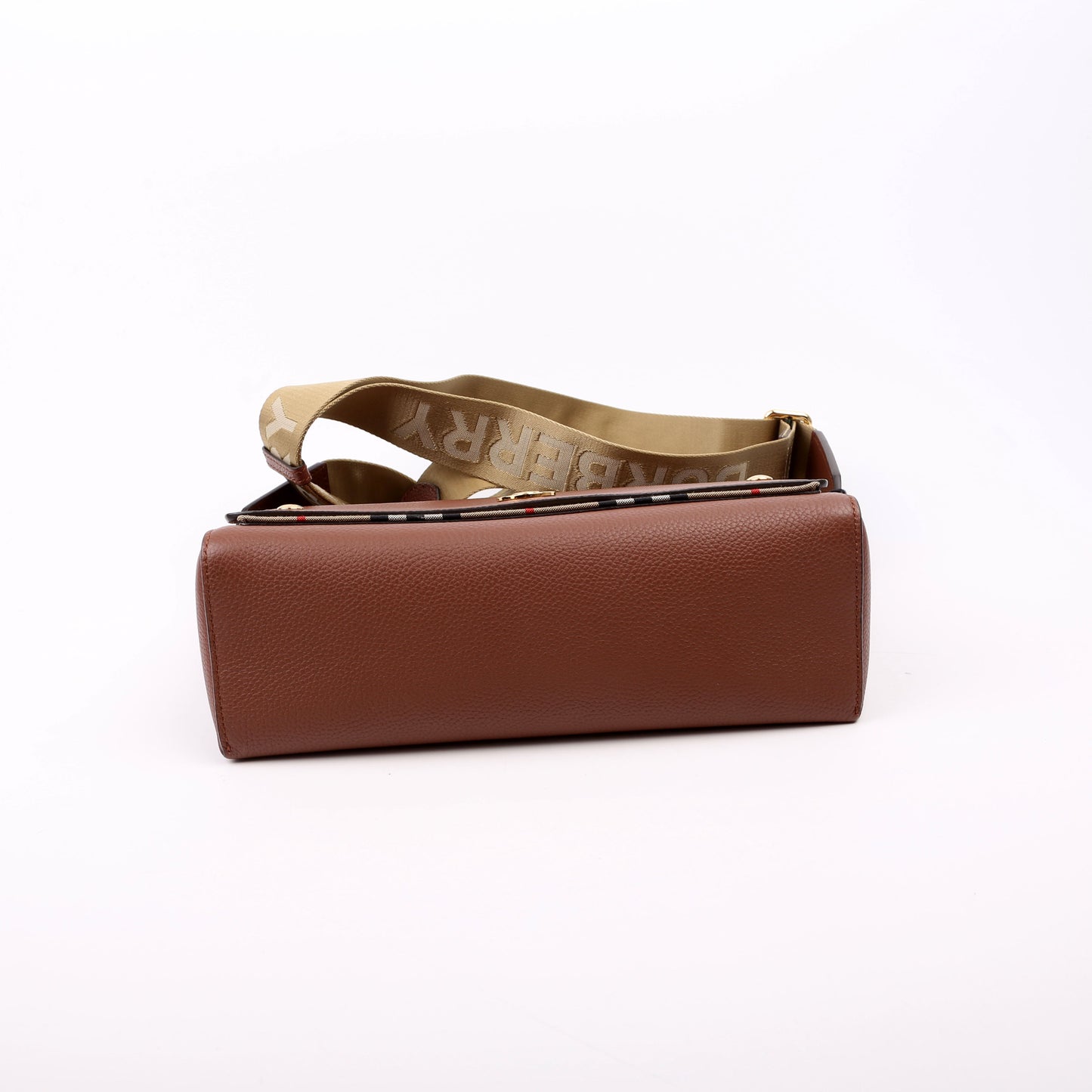 e Crossbody Vintage Check Medium Brown