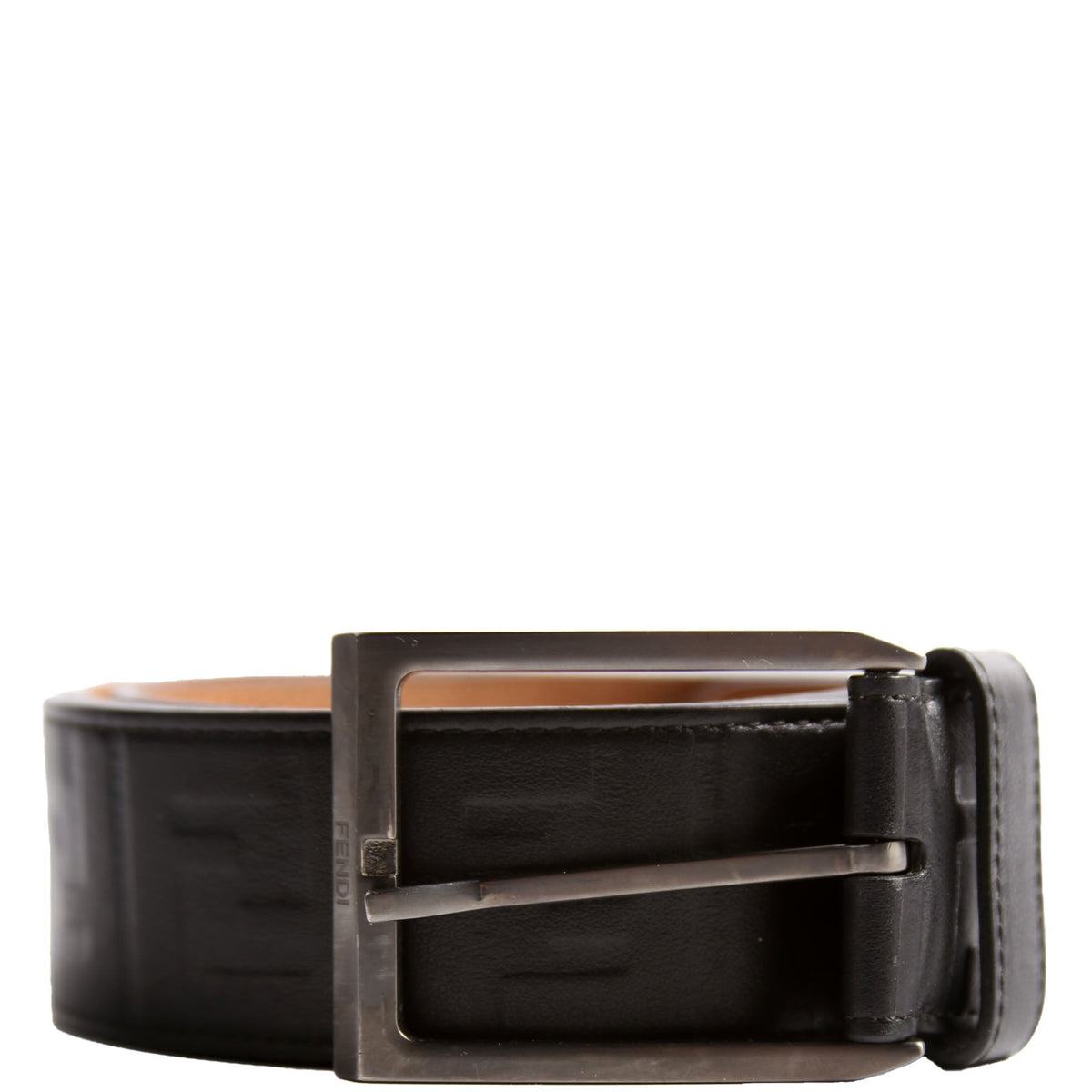 Square Buckle FF Leather Belt 45MM Size 115/56 Black