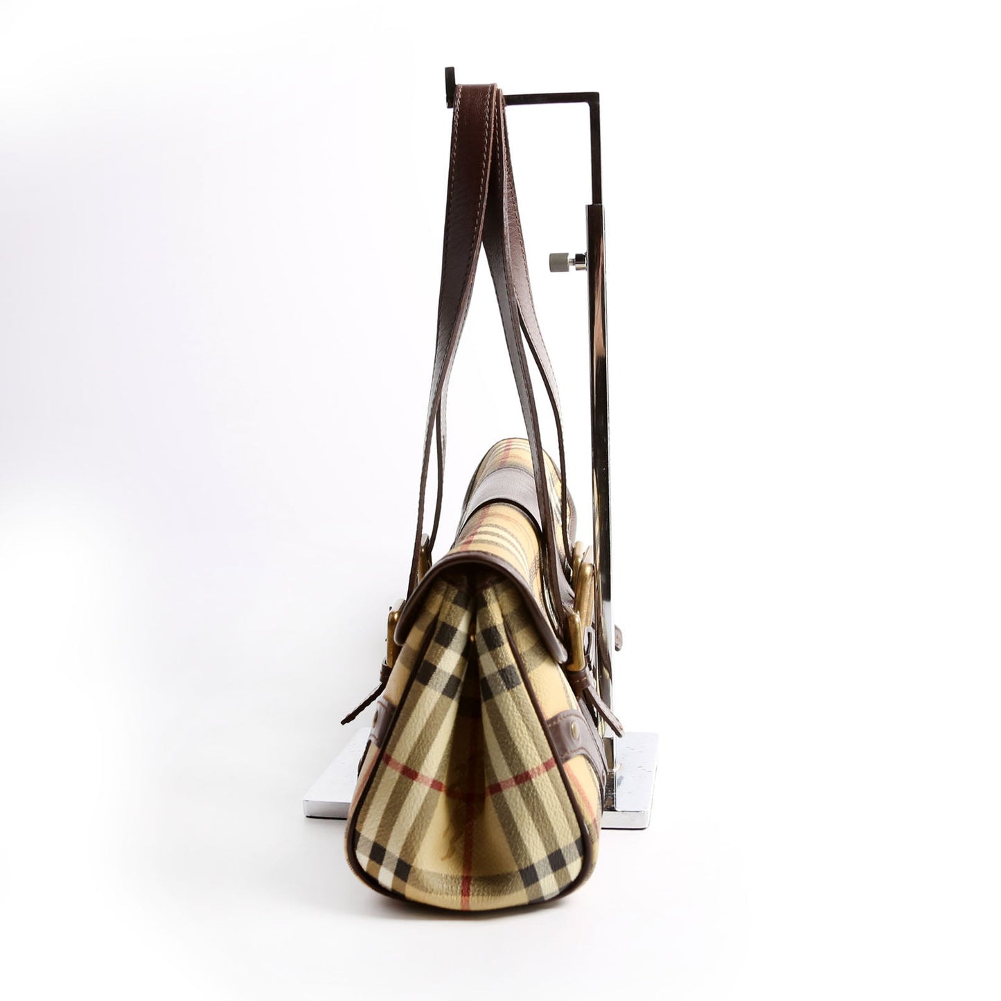 Haymarket Check Buckle Flap Shoulder Bag
