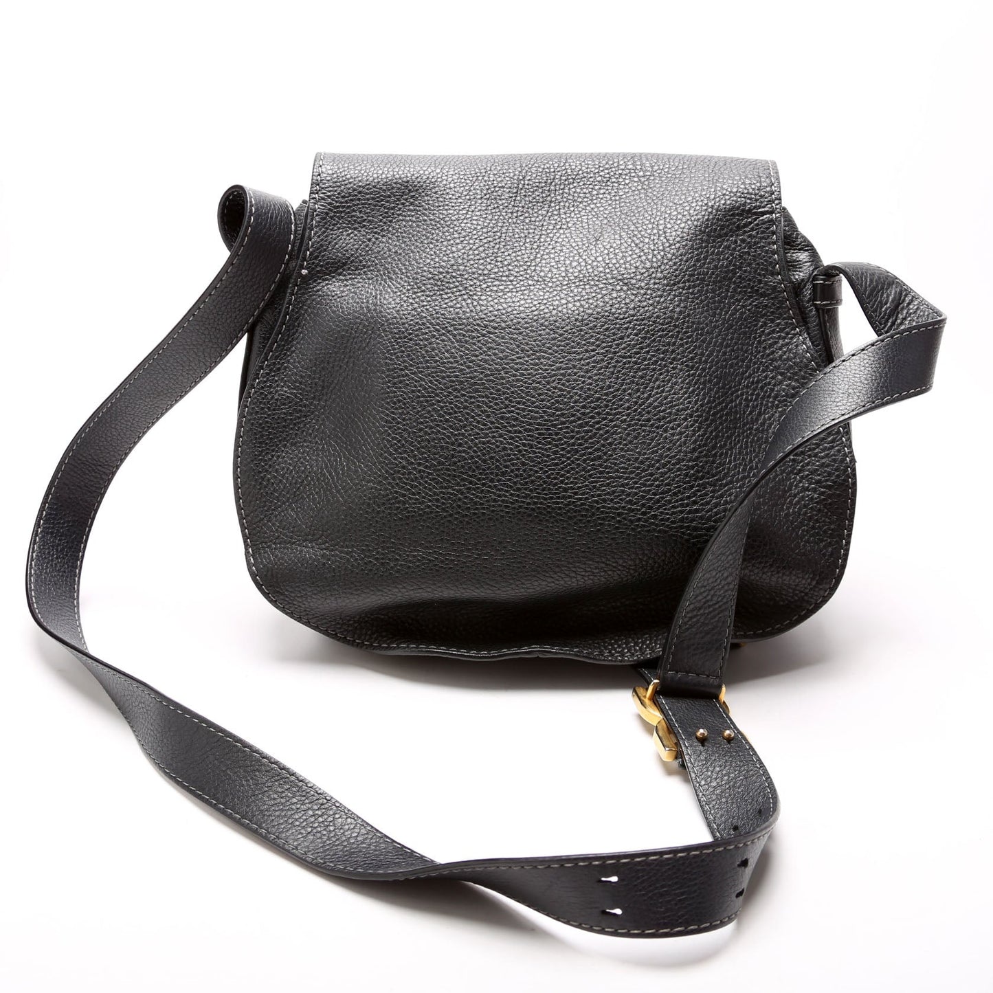 Marcie Saddle Bag Crossbody Medium Black