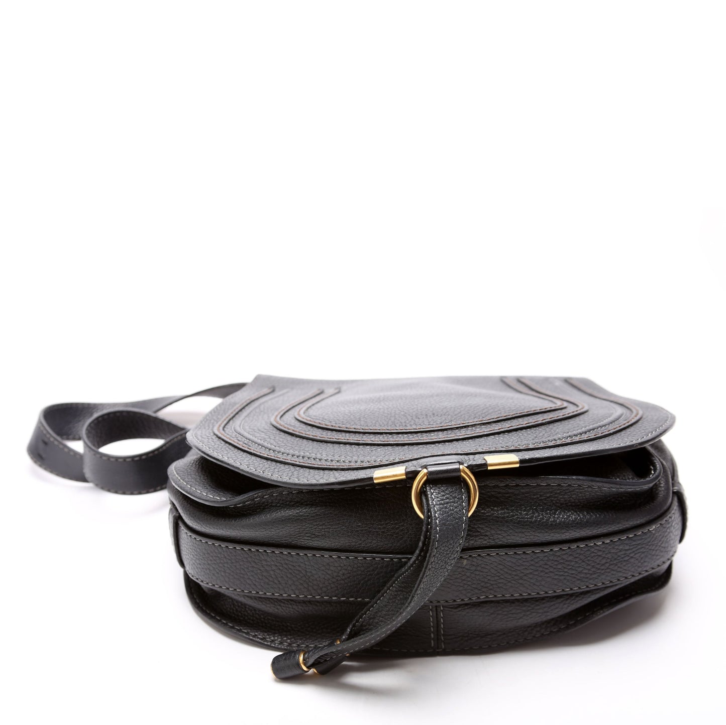Marcie Saddle Bag Crossbody Medium Black