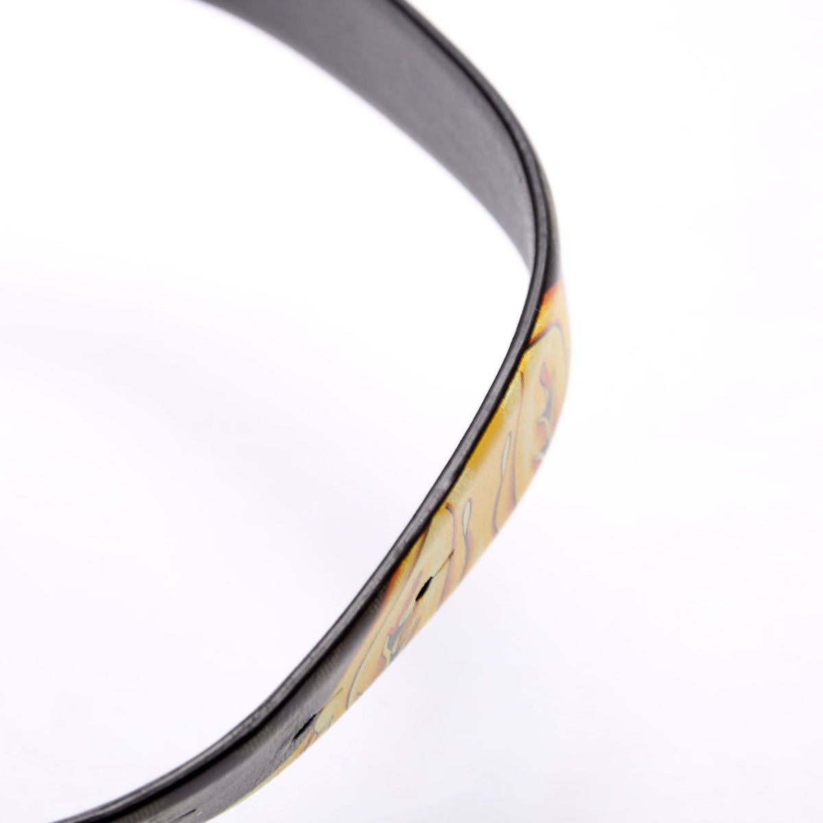 Fendace FF Baroque Reversible Belt Size 105/42 Black/Yellow