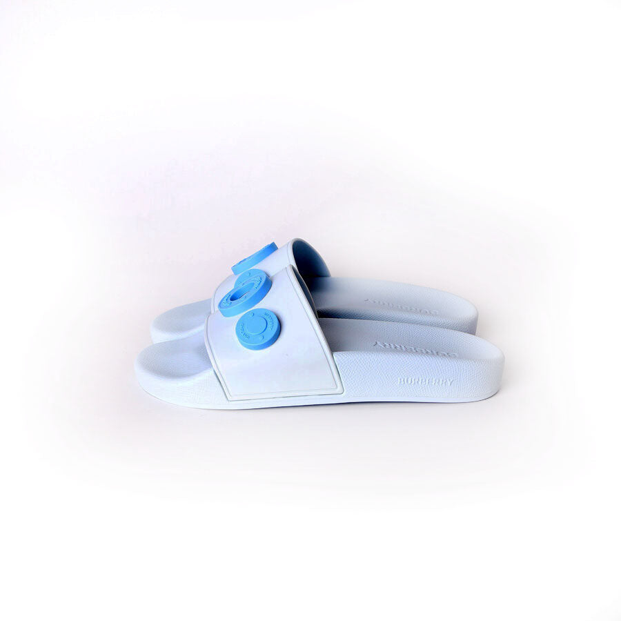 Furley Embellished Slides Size 36 Blue