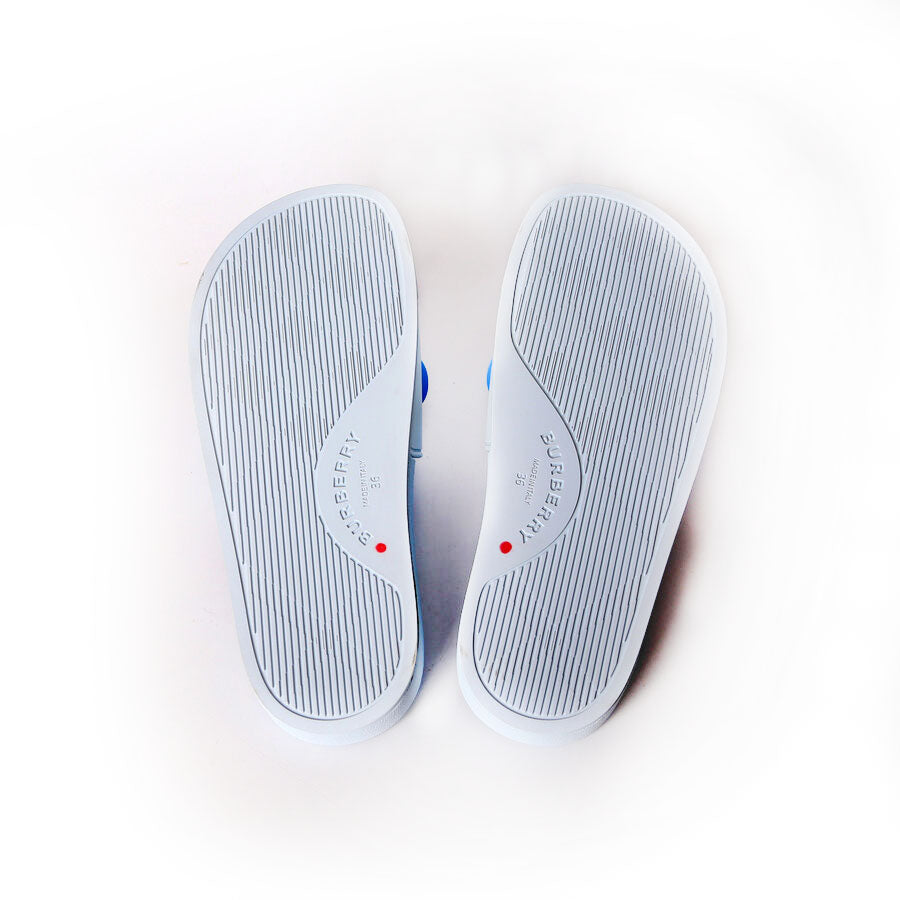 Furley Embellished Slides Size 36 Blue
