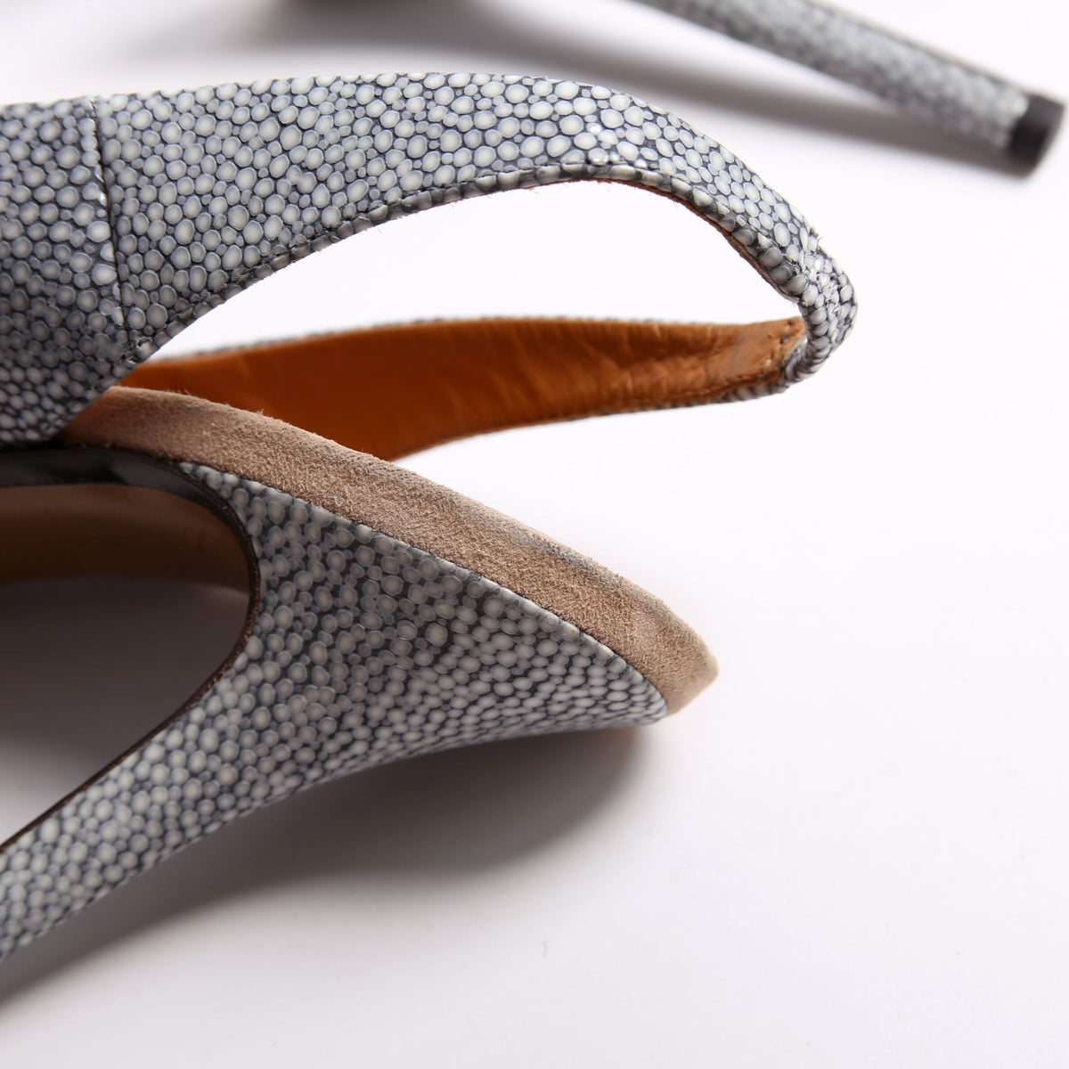 Heart Peep Toe Slingback Pumps Size 38