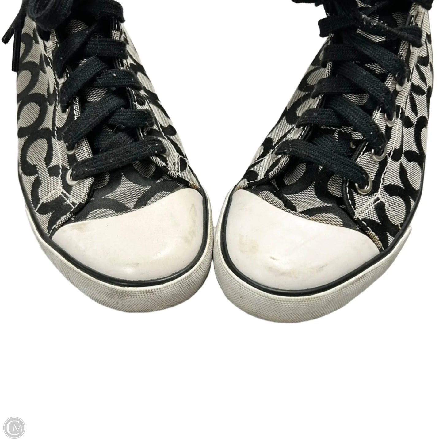 Shoes Designer By Coach In Black & Grey, Size: 7.5