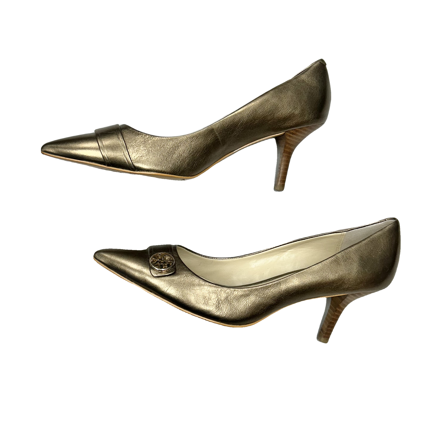 Shoes Designer By Coach In Bronze, Size: 9.5