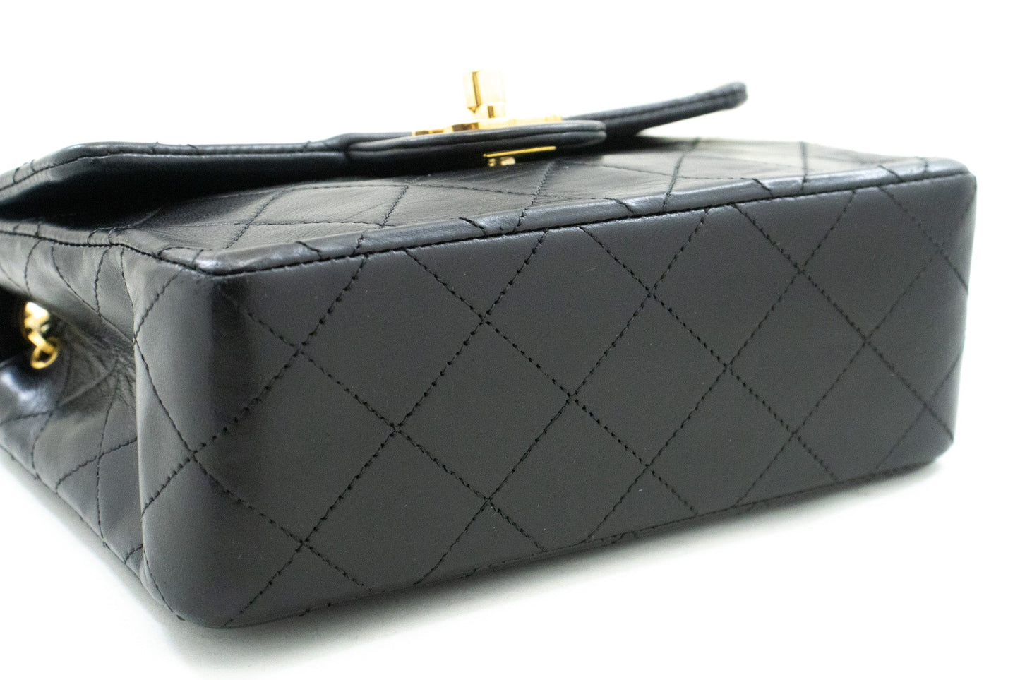 Top Quality Chanel Mini Square Small Chain Shoulder Bag Crossbody Black Lamb