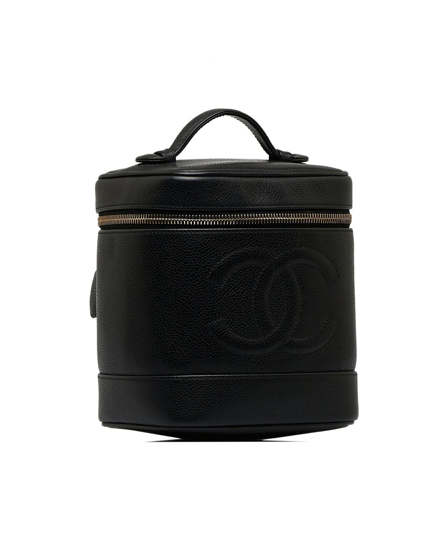 Chanel Caviar Leather Vanity Case Black