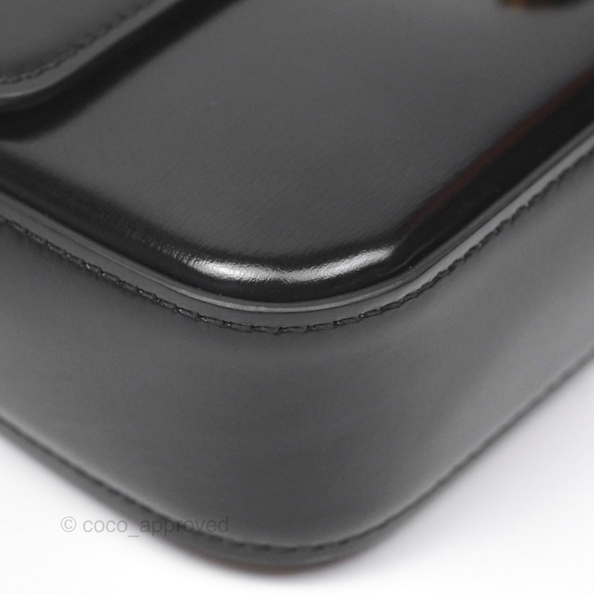 Celine Triomphe Shoulder Bag Black Calfskin