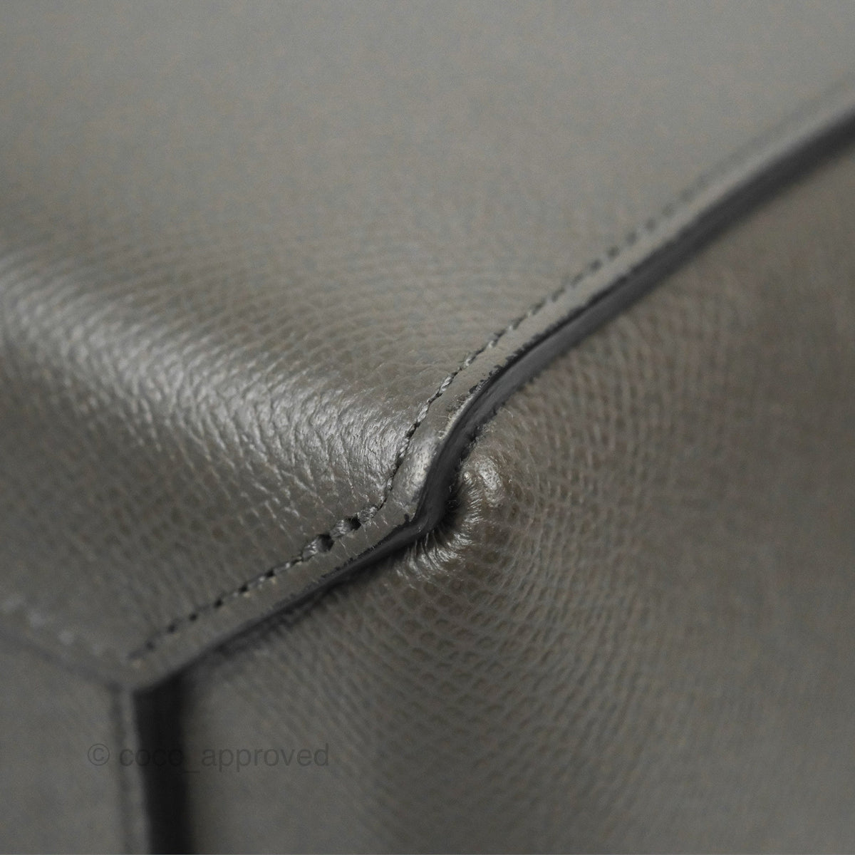Celine Micro Belt Bag Grey Grained Calfskin Gold Hardware