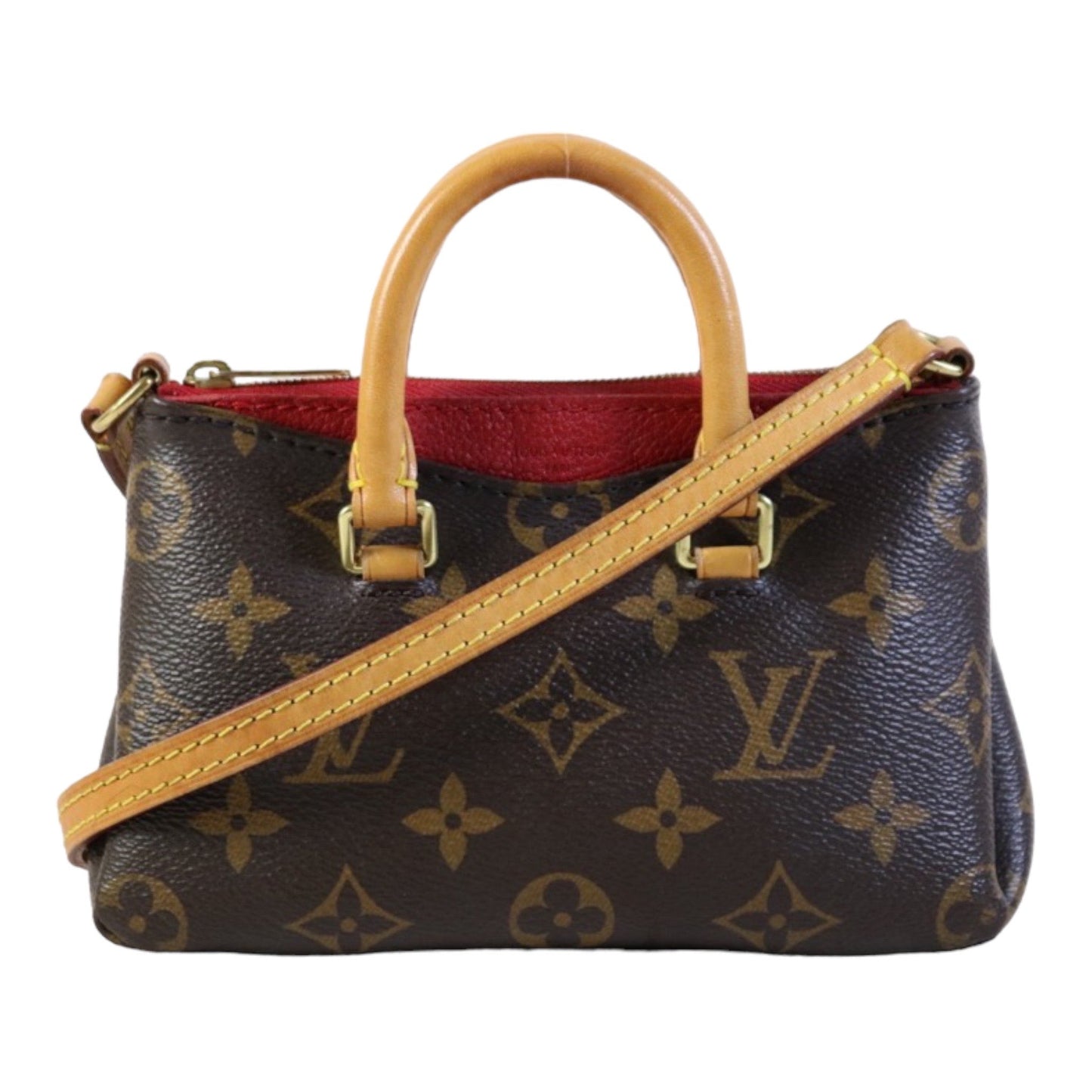 Rank AB ｜LV Monogram Pallas Nano Handbag With Shoulder Bag｜S24040401