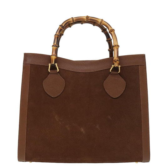 Gucci Bamboo Brown Leather Handbag ()