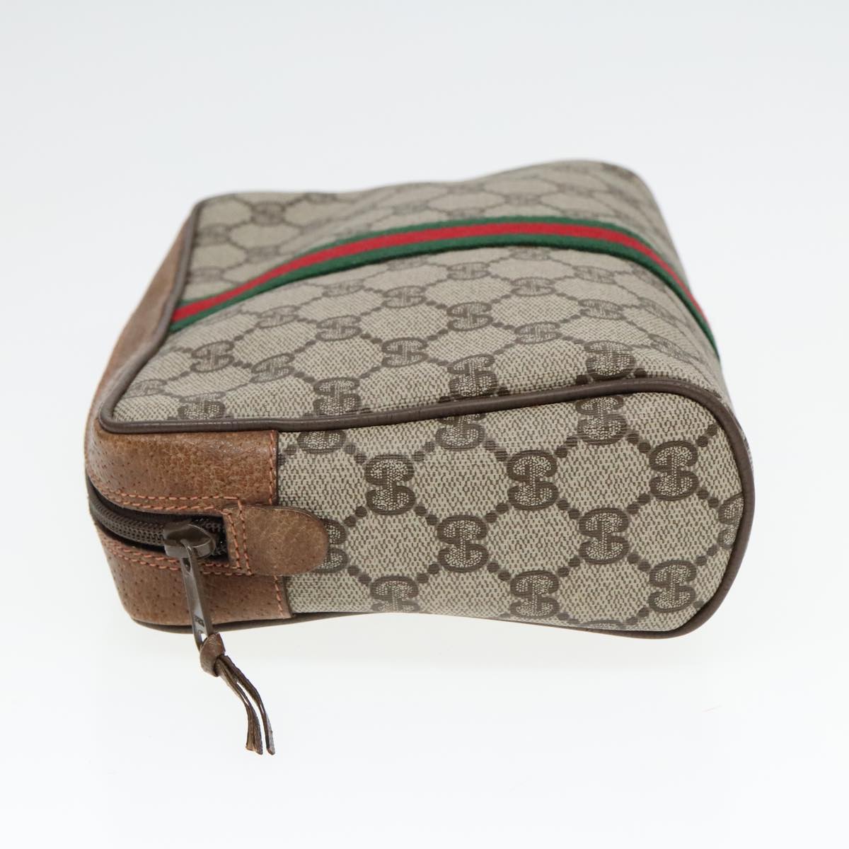 Gucci Ophidia Beige Canvas Clutch Bag