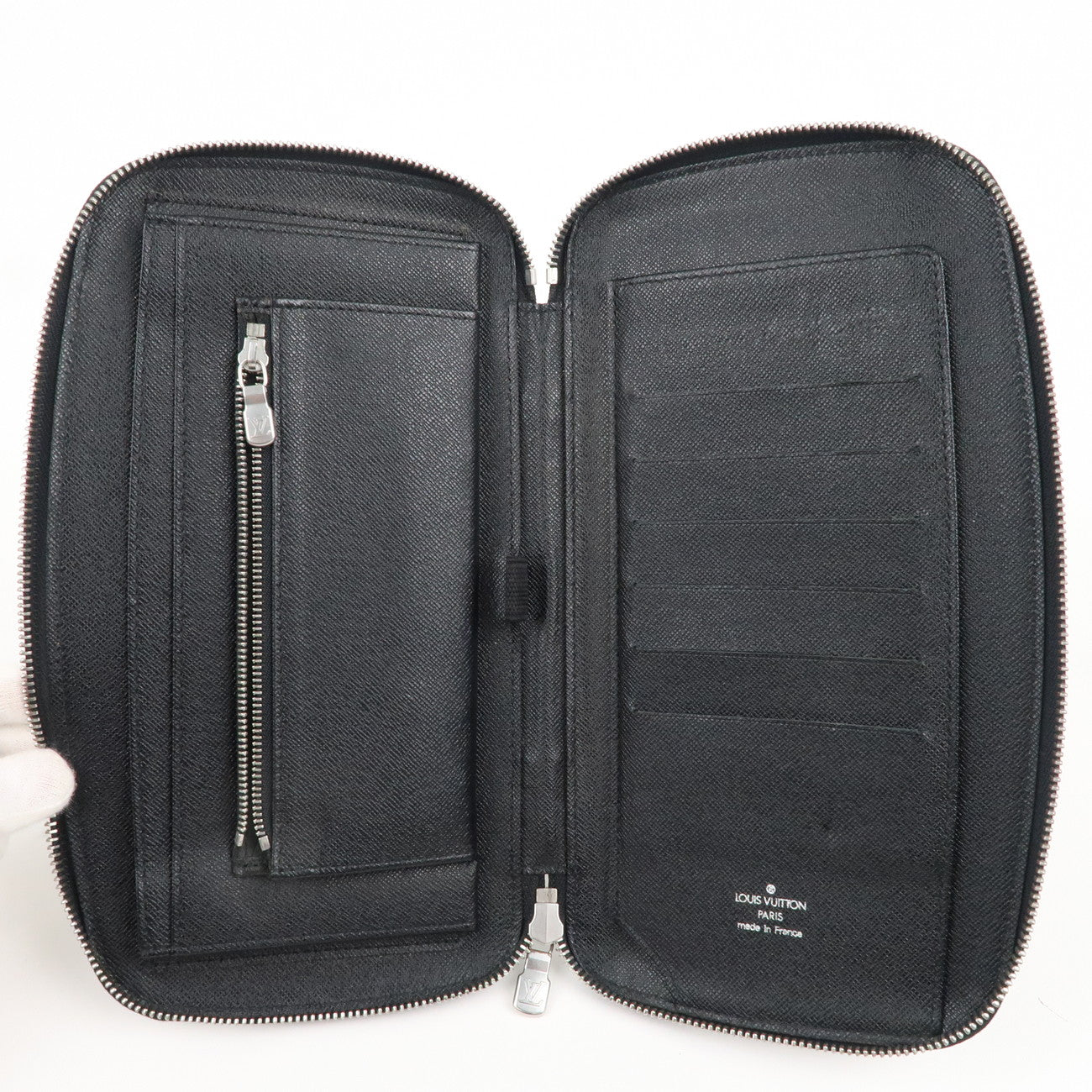 Louis Vuitton Taiga Organizer Atoll Long Wallet Ardoise M30652