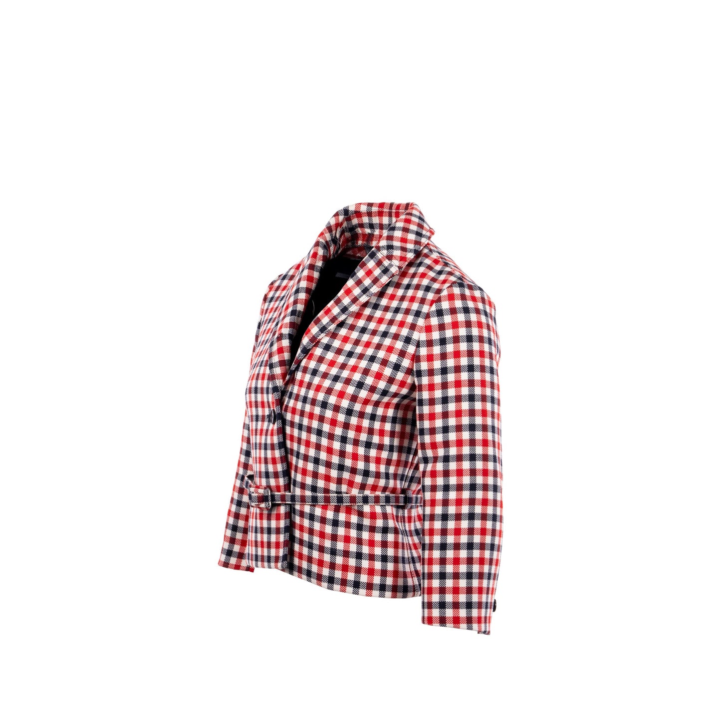 Dior size 34 Plaid Patterns jacket virgin wool Red/multicolour