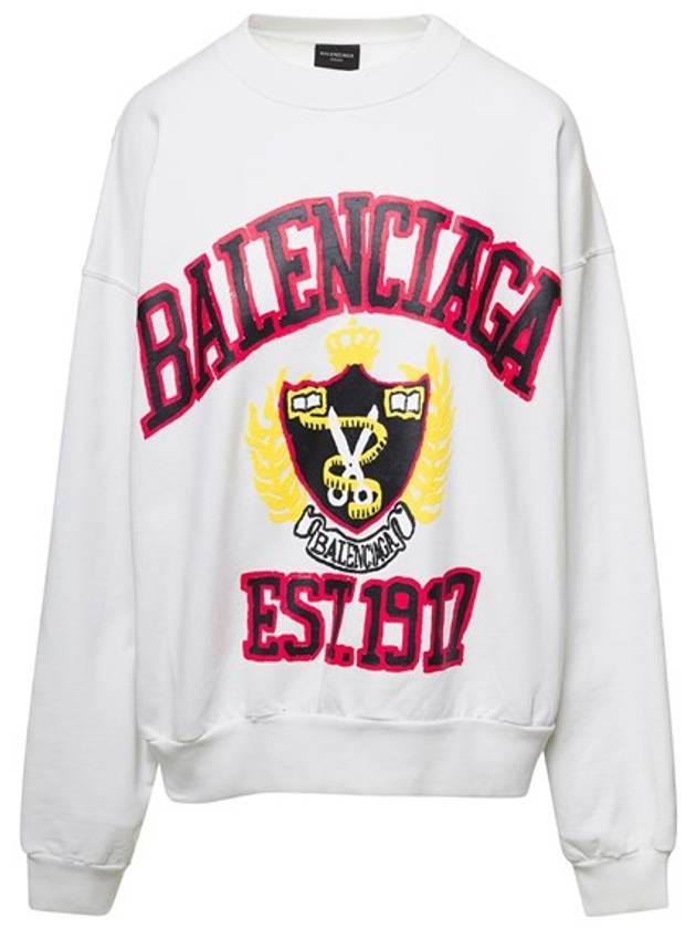 Luxury Balenciaga  Graphic Printing Sweatshirt White