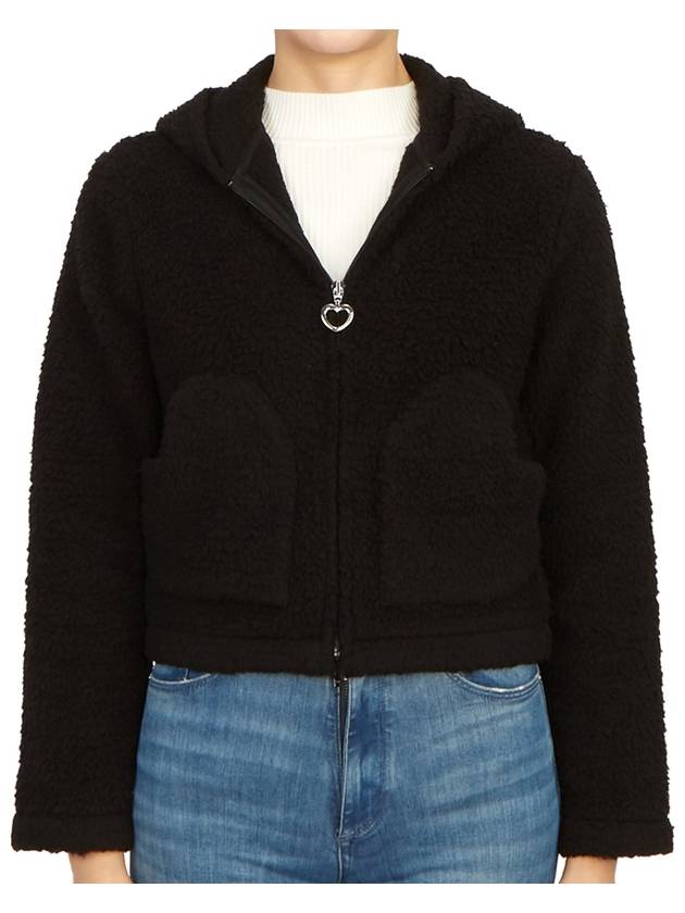 Luxury Balenciaga  Softwear Heart Zip-up Hoodie Black