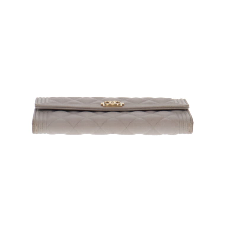 Chanel Boy Wallet Glazed Calf Grey (RRP €1300)