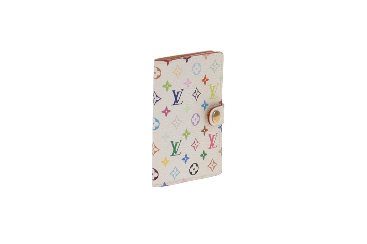 Louis Vuitton White Multicolour Monogram Canvas Mini Pocket Agenda Cover SR0014