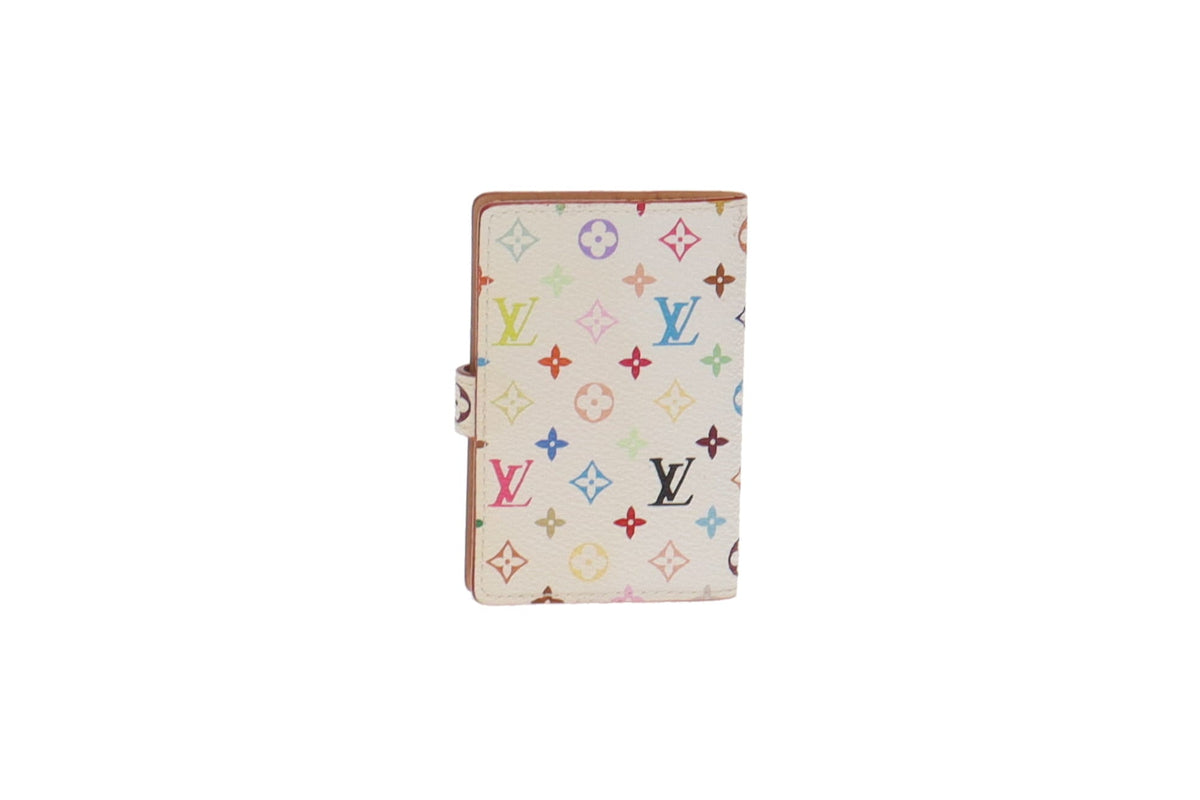Louis Vuitton White Multicolour Monogram Canvas Mini Pocket Agenda Cover SR0014