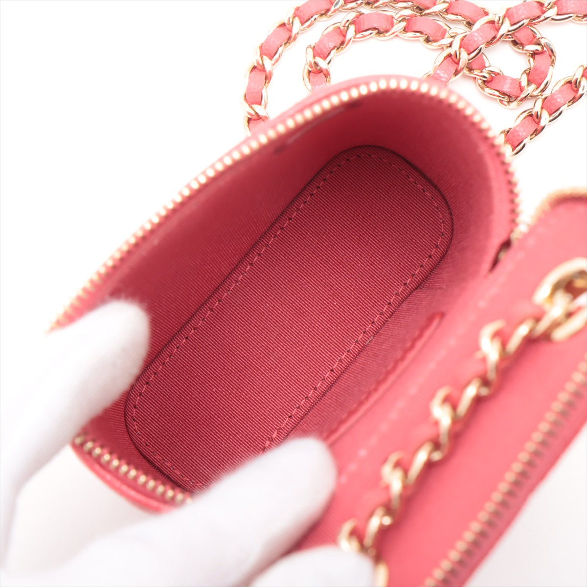Chanel Matrasse Caviar S Chain Shoulder Bag Pink G