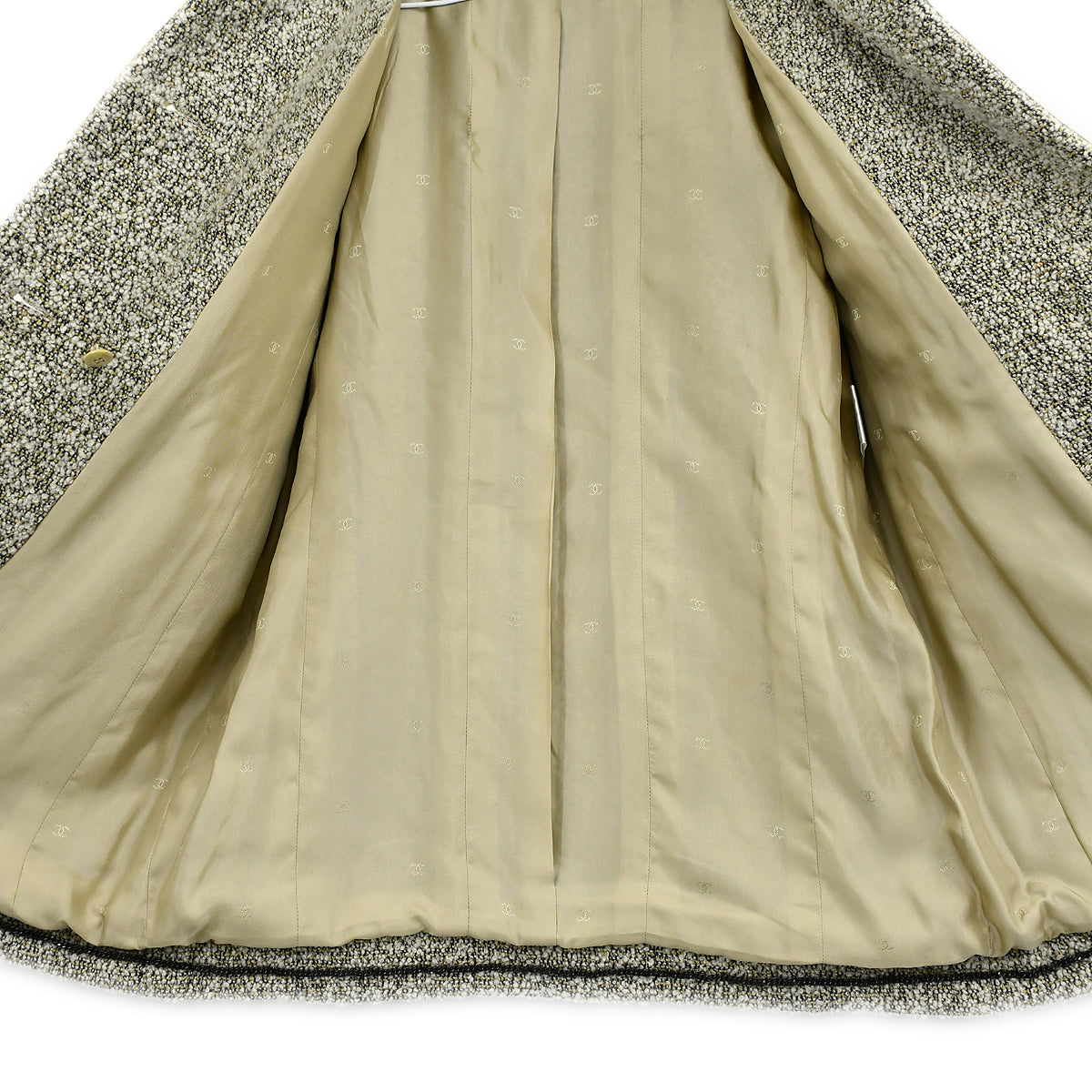 Chanel Single Breasted Jacket Beige 97A #40