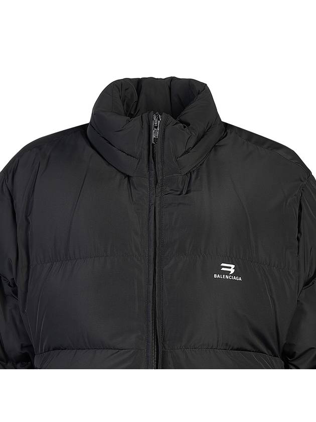 Luxury Balenciaga  Sporty B Logo Point Down Padding Black