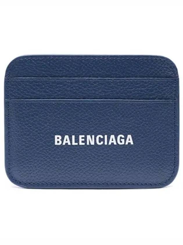 Luxury Balenciaga  Grainy Leather Cash Card Holder  Navy
