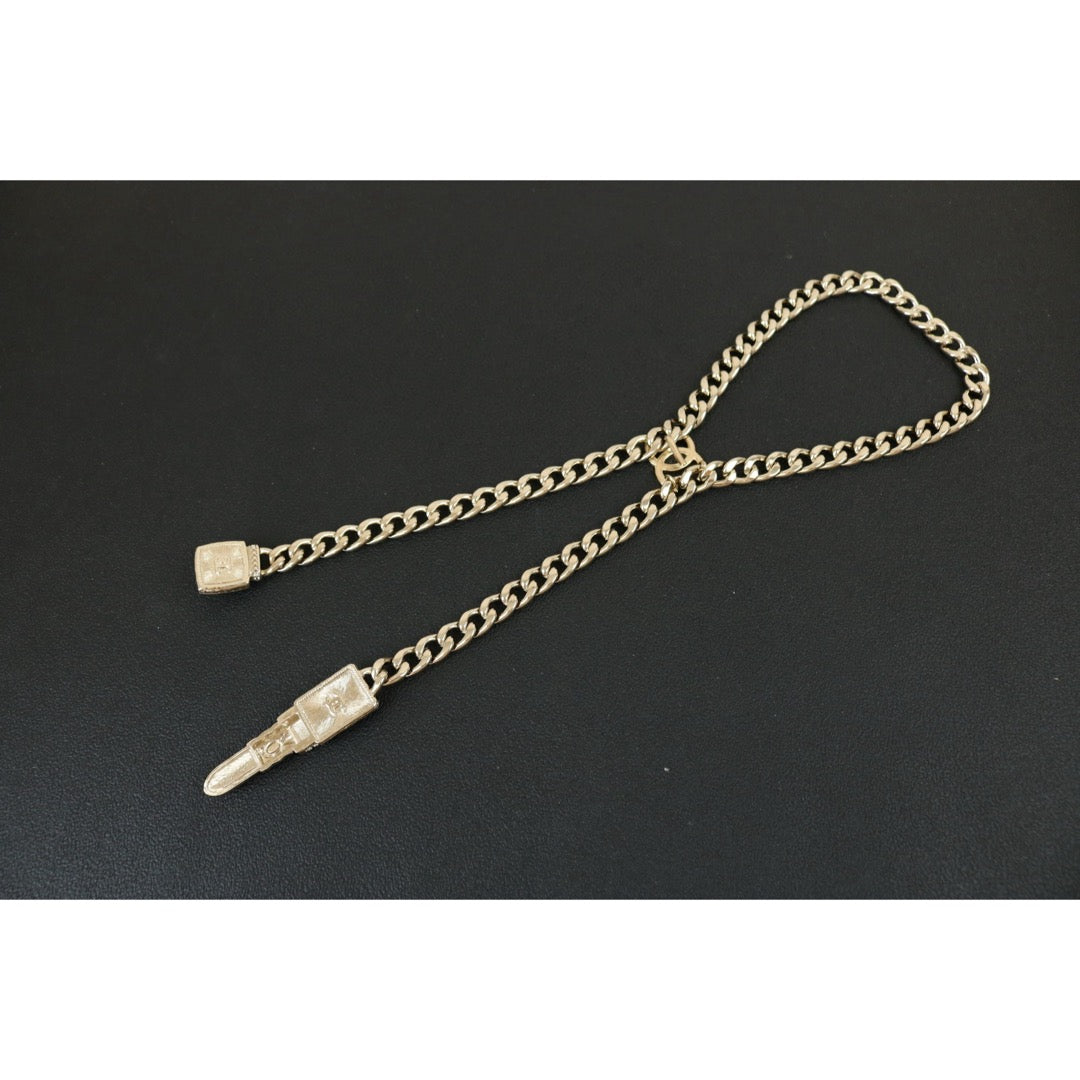 Excellent（Rank SA）｜ CHANEL Coco Markar  Rhinestone Lipstick With Perfume bottle  Necklace｜X25012307