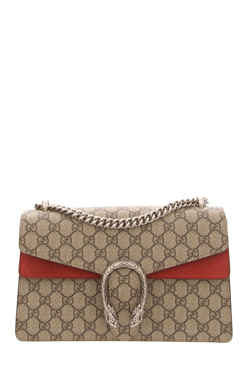 Gucci Dionysus Monogram and Red Suede Crossbody